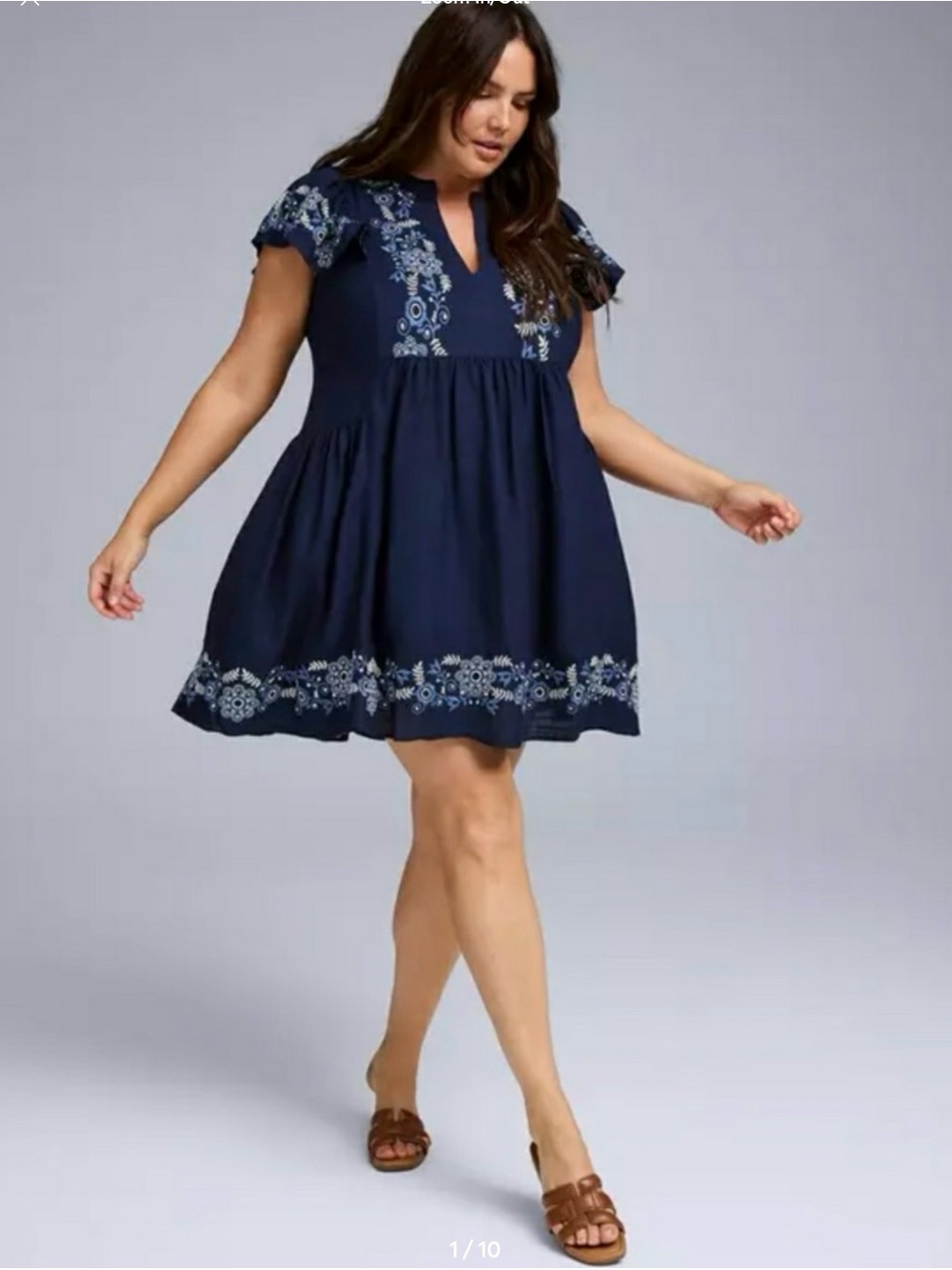 NWT Torrid Belle Isle Flutter Sleeve Mini Dress
